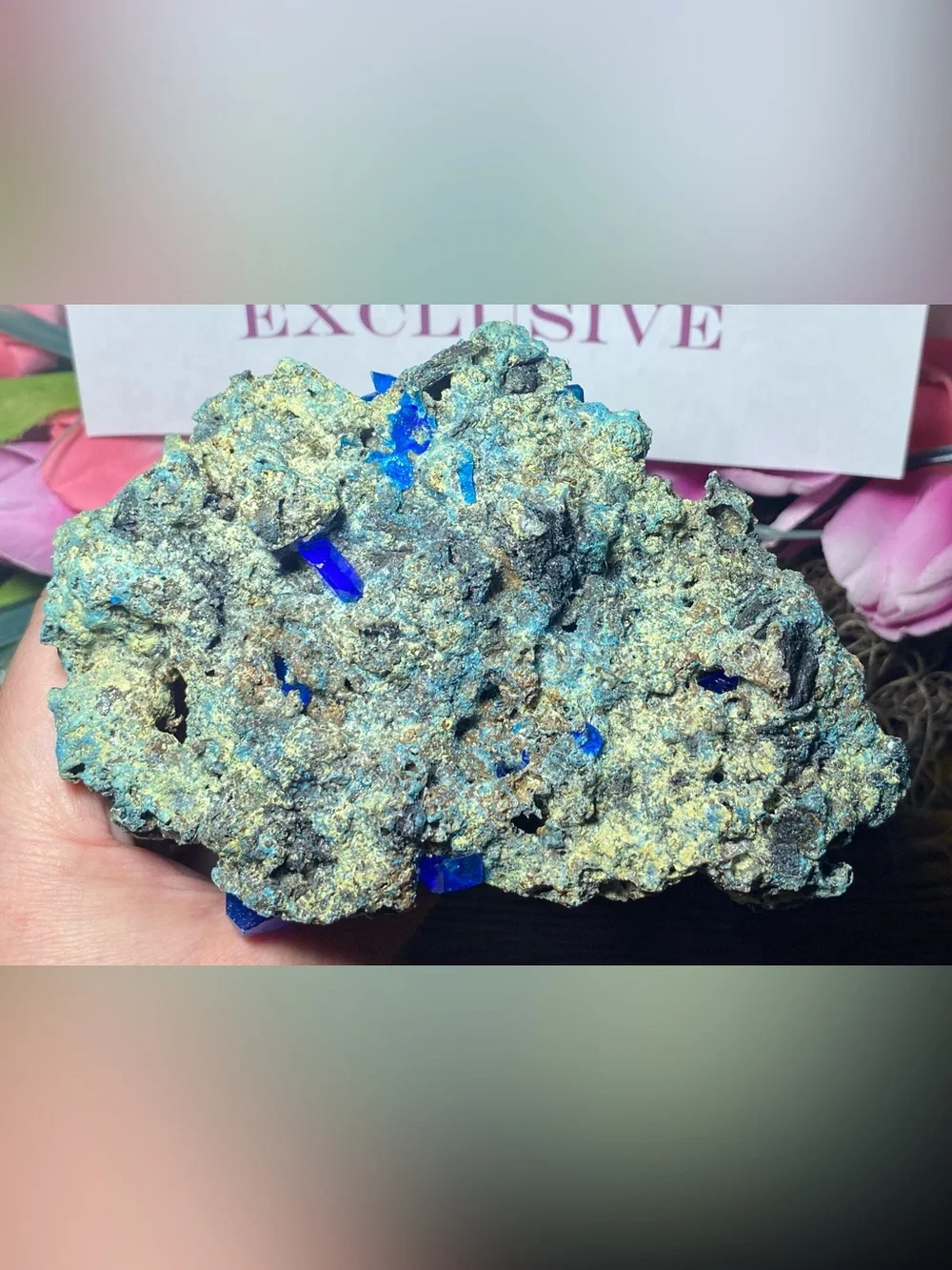 Blue Chalcanthite On Matrix